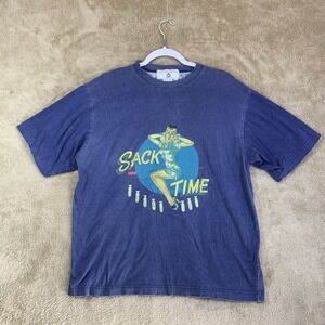 Vintage 90's Avirex SACK TIME T Shirt Airplane Nose Art Pin Up Girl Large